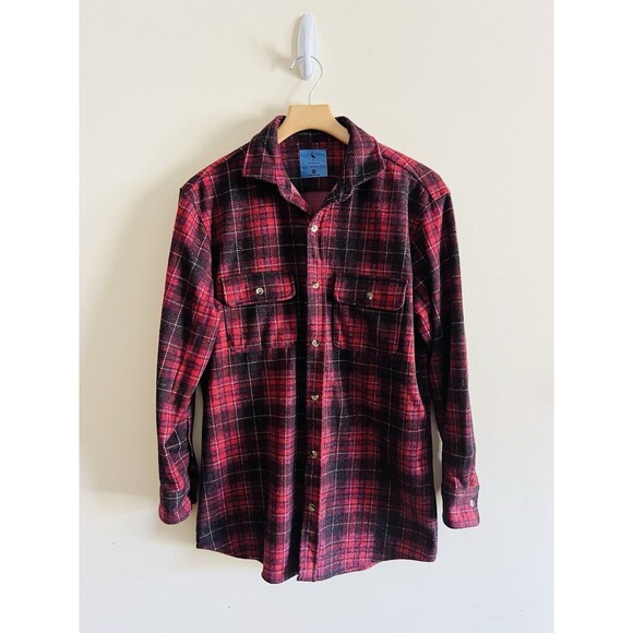 Tailorbyrd The‎ Sweatershirt Mens M Red Buffalo Check Plaid Super Soft Flannel - Picture 1 of 5
